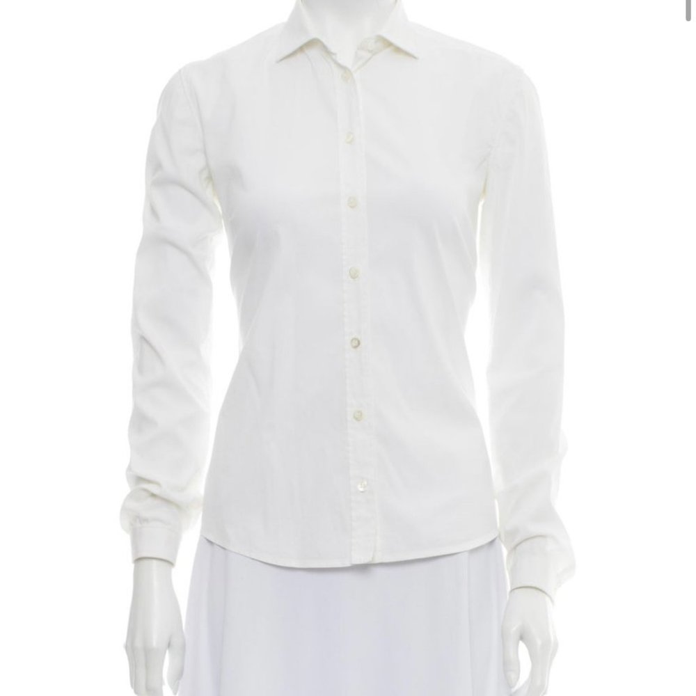 Prada Long Sleeve Button-Up Top